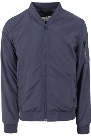 Urban classics Giacca Bomber Uomo, Ottimo per le Mezze Stagiorni, Stile Old School, Giubbotto Corto, Vestibilità Ottimale, Colore: blu navy, Taglia: S