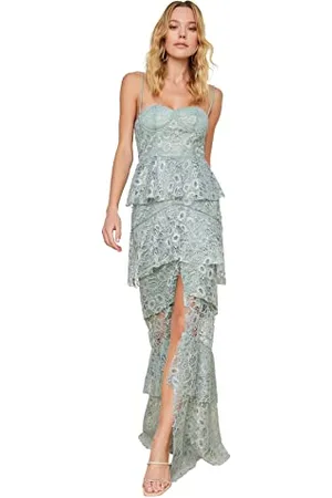 Trendyol Spitze Detailliertes Abendkleid & Abschlusskleid Abito da Sera Formale, , 38 da Donna