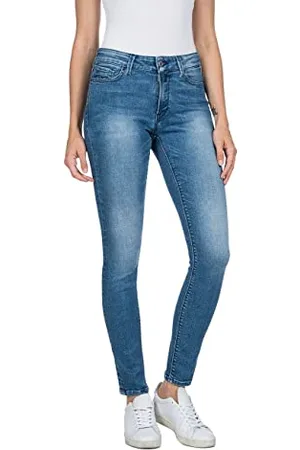 Replay Jeans Donna Luzien Skinny Fit Super Elasticizzati, Blu , W27 x L30