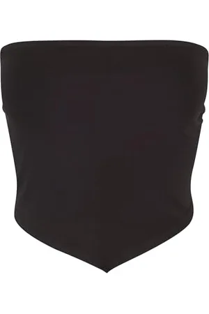 Urban classics Ladies Knotted Bandeau Top Canottiera, Black, XL Donna