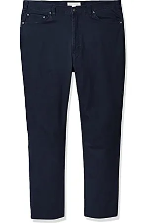 Amazon Pantaloni in Twill Elasticizzati con 5 Tasche con Taglio Dritto Uomo, , 36W / 31L