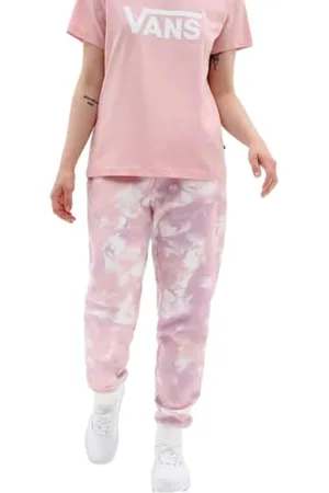 Vans All Over Pant Pantaloni da Tuta, Argento e Rosa, L Donna