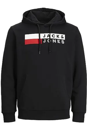 JACK & JONES Jjecorp Logo Sweat Hood Noos Pls Maglia di Tuta, Nero/Stampa: Play 4, 3XL Donna