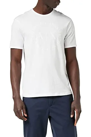 Armani Exchange Tee With Tone-on-tone Logo, T-shirt, Uomo, , XXL