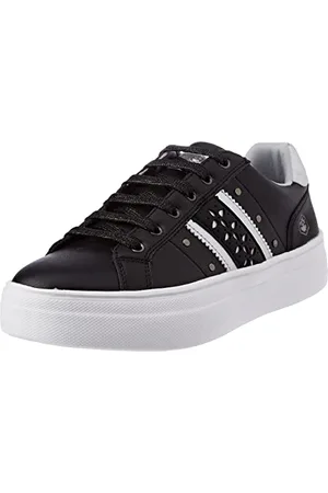 Lumberjack Doris, Scarpe con Lacci Donna, Black/Silver, 37 EU