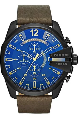Diesel Orologio Cronografo Quarzo Uomo con Cinturino in Pelle DZ4401