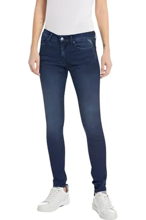 Replay Jeans da donna con power stretch, blu (Dark Blue 007), 24W / 28L