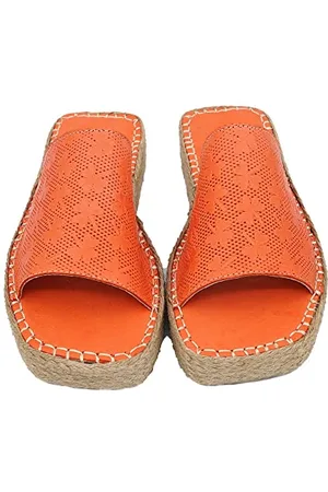 Bonateks Derbtrlky100093, Sandali con Zeppa Donna, Colore: Arancione, 38 EU
