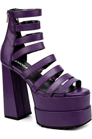 Lamoda Purple Double Tap, Sandalo con Tacco Donna, , 38 EU