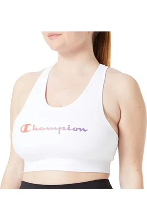 Champion Athletic C-Sport Quick Dry Two-Tone Logo Reggiseno Sportivo, Opaque, , L Donna