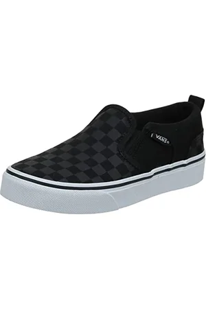 Vans Asher, Scarpe da ginnastica Unisex - Bambini e ragazzi, Checker Black Black, 30.5 EU