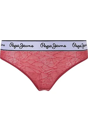 Pepe Jeans Mesh Thong, Intimo in Stile Bikini Donna, (Red),XL