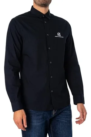 Armani Exchange A| x Long Sleeve Icon Logo Button Shirt Camicia, , M Uomo