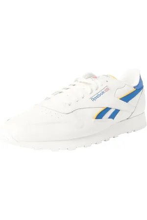 Reebok Classic Leather, Scarpe da Ginnastica Unisex - Adulto, Chalk/VECBLU/COGOLD, 34 EU