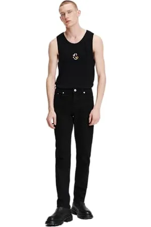 Karl Lagerfeld Mid Rise Slim Denim Jeans, , 29W x 32L Uomo