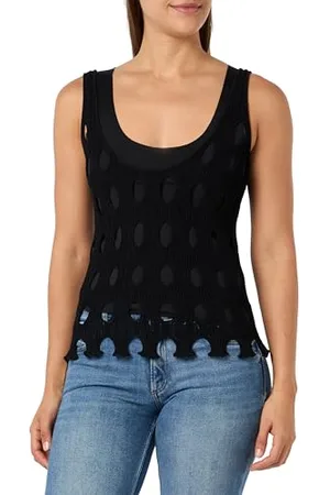 Pinko Rambo Canotta Bande con TRAFORI Canottiera da Donna, , XS