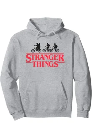 Stranger Things Silhouette Bike Logo Felpa con Cappuccio