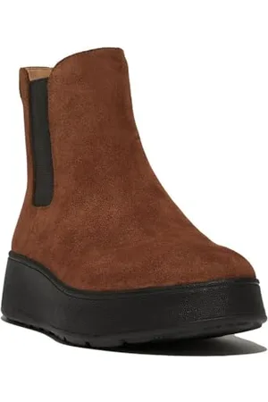FitFlop Stivali Chelsea Flatform in Camoscio F-Mode, Donna, , 43 EU