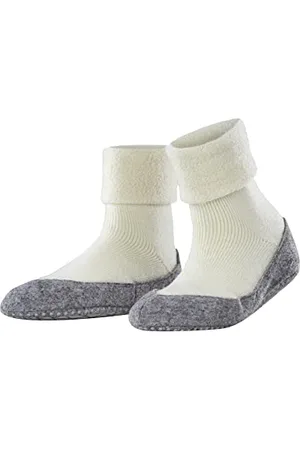 Falke Cosyshoe W Hp lana con suola in gomma 1 paio, Calze da casa Donna, Bianco Off-White 2049, 41/42 EU