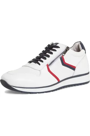 Marco Tozzi By Guido Maria Kretschmer Sneakers Uomo Basse in Pelle con Zip, (White Comb), 43 EU