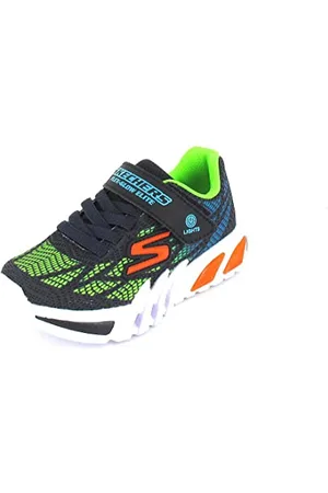 Skechers Flex-glow Elite Vorlo, Scarpe da ginnastica Bambini e ragazzi, Finitura Sintetica Blu Navy Multi, 34 EU