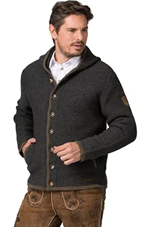 Stockerpoint Giacca Alex Maglione Cardigan, Antracite, Taglia Unica Uomo