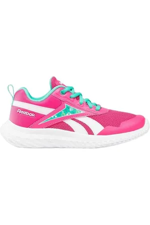 Reebok Rush Runner 5.0, Sneaker Bambina, BOLDPINK/UNLEASHEDGREEN/White, 28 EU