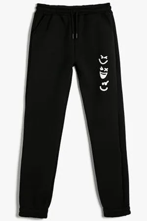Koton Jogger Sweatpants Printed Detail Pockets Drawstring Pantaloni della Tuta, (999), 7-8 Anni Ragazzi