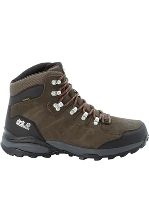 Jack Wolfskin Refugio Texapore Mid M, Scarpe da Passeggio Uomo, Khaki/Phantom, 40.5 EU