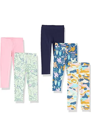 Amazon Leggings - colori fuori produzione Bambine e ragazze, Pacco da 5, , 8 anni