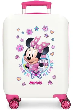 Disney Joumma Minnie Helpers Valigia Cabina, Valigia per bambini, realizzata in ABS, materiale resistente, quattro ruote doppie a rotazione multidirezionale, chiusura a combinazione laterale,