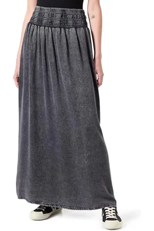 ONLY Onlbaha HW Long Smock DNM Skirt AKM Maxi Gonna, , S Donna
