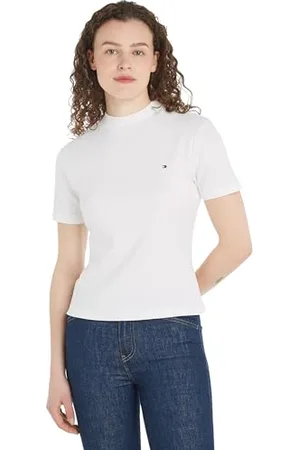 Donna T-Shirt Maniche Corte Slim Cody Scollo Rotondo, Bianco (Ecru), XXL