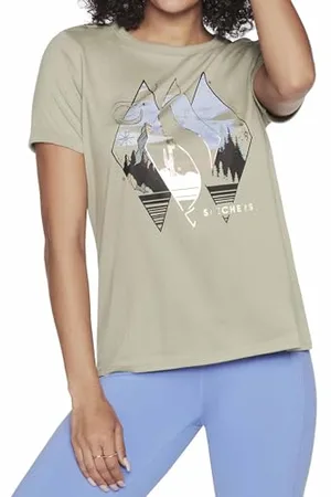 Skechers Mountain Scape Tee T-Shirt, , XL Donna