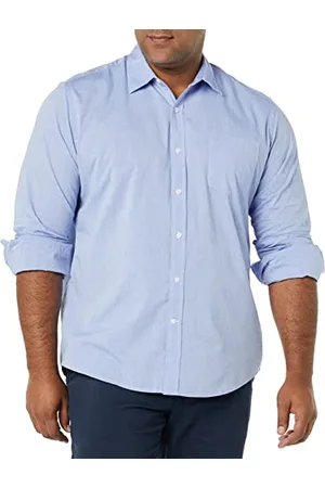 Amazon Camicia Casual in Popeline a Maniche Lunghe vestibilità Regular Uomo, , S