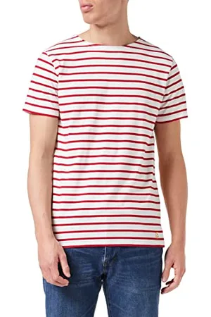 Armor.lux Armor Lux Hoedic T-Shirt, (Blanc/Braise 320), Large Uomo