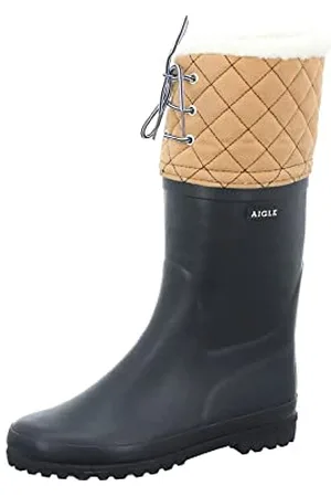 Aigle Polka Giboulee 37564 Stivali da Neve da Donna, Blu (Marine/Beige), 35 EU
