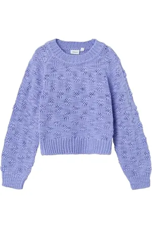 NAME IT Nkftiksen LS Short Knit Maglione Lavorato a Maglia, , 122/128 cm Bambina