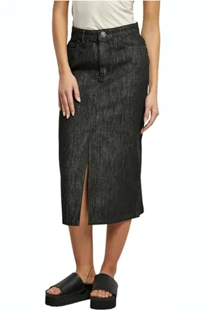 Urban classics Ladies Midi Denim Skirt Gonna, , 37 Donna