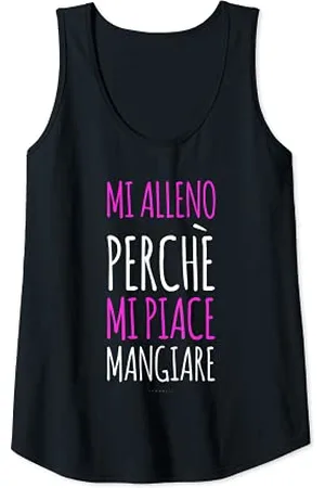 LUMOWELL Donna Canottiere Sportive Donna Palestra Fitness Mi Piace Mangiare Canotta