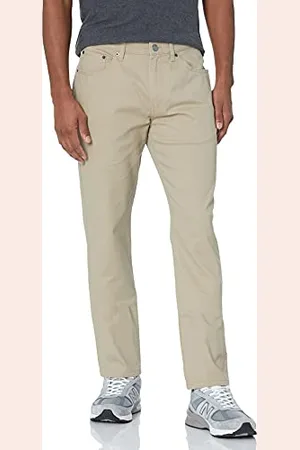 Amazon Pantaloni in Twill Elasticizzati con 5 Tasche Slim Uomo, , 32W / 30L