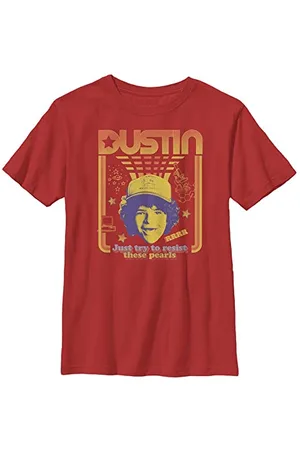 Stranger Things Resist The Pearls Maglietta a Maniche Corte T-Shirt, Colore: , Taglia Unica Unisex-Bambini e Ragazzi