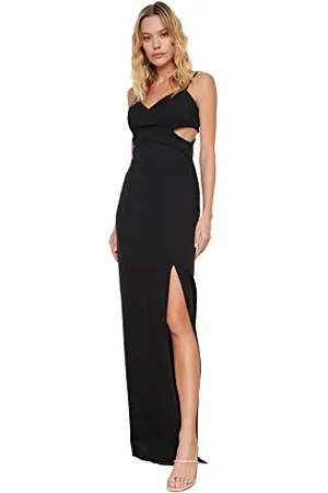 Trendyol Detaillierte Abendkleider Kleid Abito da Sera Formale, Black, 38 da Donna
