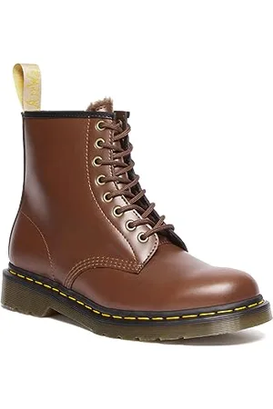 Dr. Martens Chelsea Boot, Stivaletti Uomo, Brown Norfolk Flat & Brown Borg Fleece, 39 EU