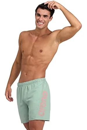 Arena Fundamentals Logo Boxer R Costume Uomo Mare e Piscina, Costume da Bagno in Morbido Tessuto Riciclato ad Asciugatura Rapida, Boxer Mare con Slip Interno in Mesh