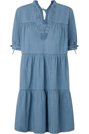 Pepe Jeans Lush, Vestito Donna, (Denim),S