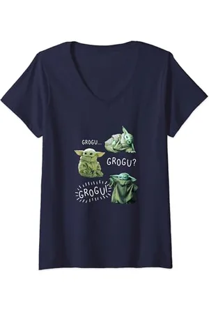STAR WARS : The Mandalorian Grogu Grogu Grogu R14 Maglietta con Collo a V