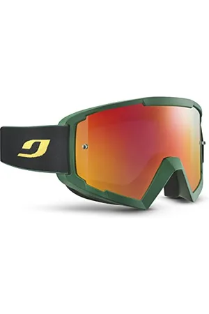Julbo Session MTB, Occhiali da Sole Unisex-Adulto, Black/Green Frame-Spectron 0 + 2 Lens, Talla única