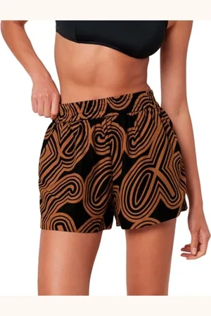 Triumph Donna Beach MyWear Shorts 01 pt, Swimwear Cover up, Brown - Dark Combination, 46