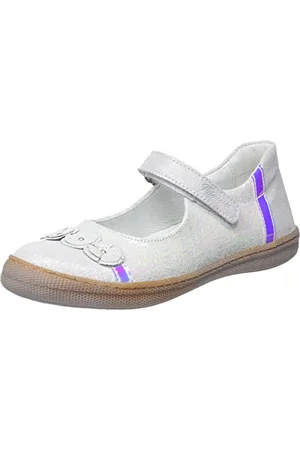 Primigi Sport Tre.FEMM, Scarpa Mary Jane Donna, Bianco Iridescente-Argento, 34 EU
